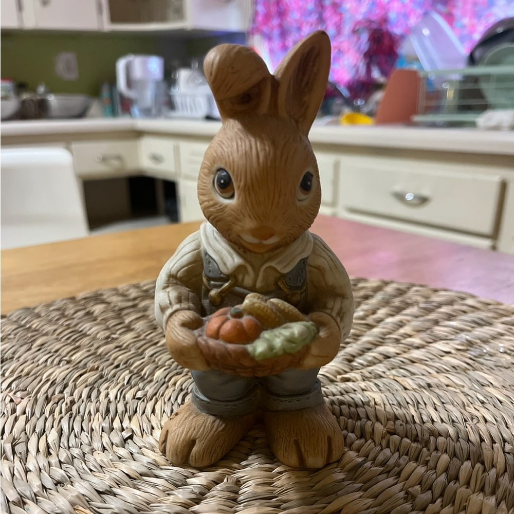 Charming Brown Rabbit Figurine - Picture 4 of 4